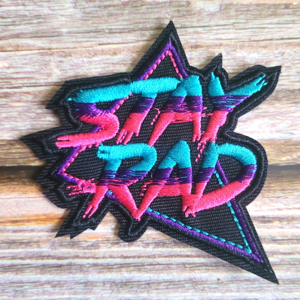 Neon Dayglow 80's Style Vintage Embroidered Iron on Patch